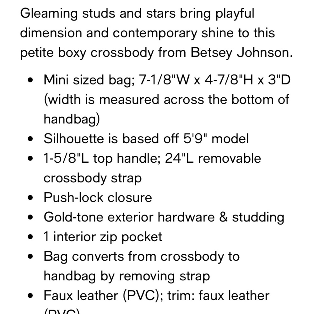 Betsey Johnson Don’t Box Me In Crossbody - Picture 7 of 8